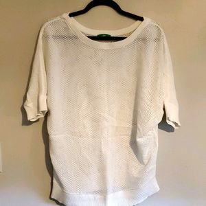 Women's cotton mesh blouse